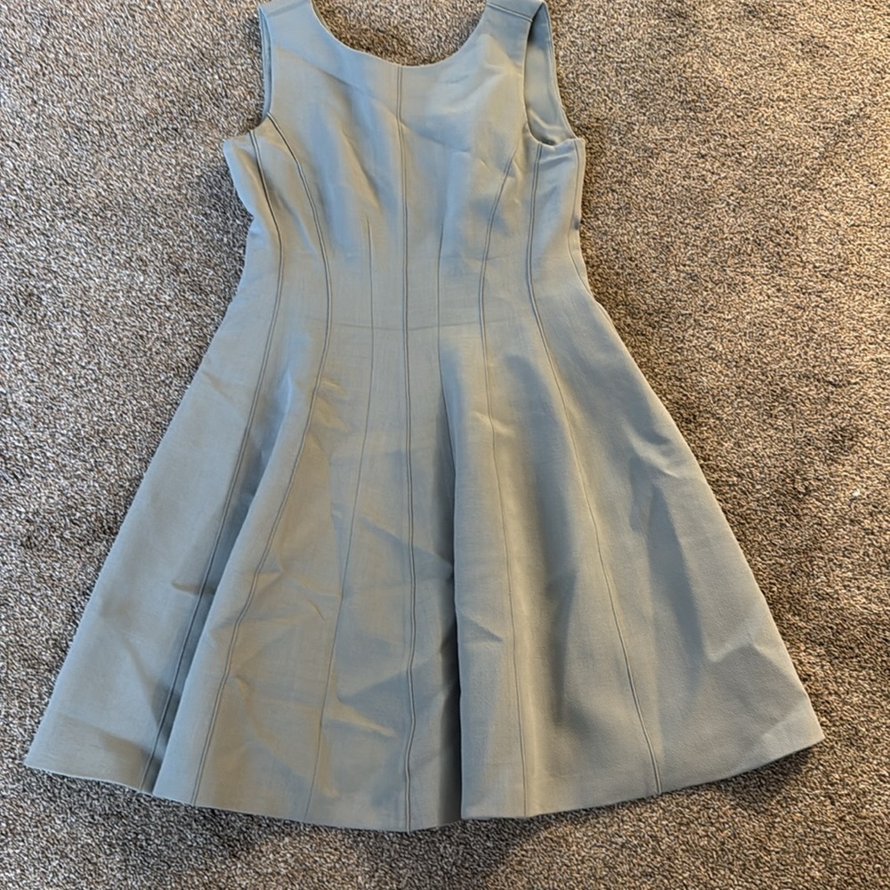 Theory Polished Dress size 4 Stretch Virgin Wool Blend Sleeveless Fit & Flare - Picture 4 of 10
